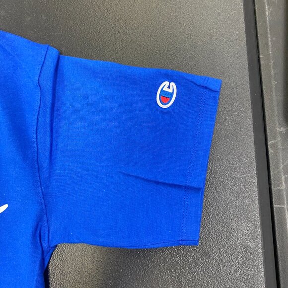 Champion BLUE Crew Neck Short Sleeve T-shirt Men's US Size X-Small - Picture 3 of 5
